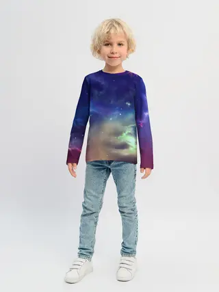 Детский лонгслив / Космическое сияние