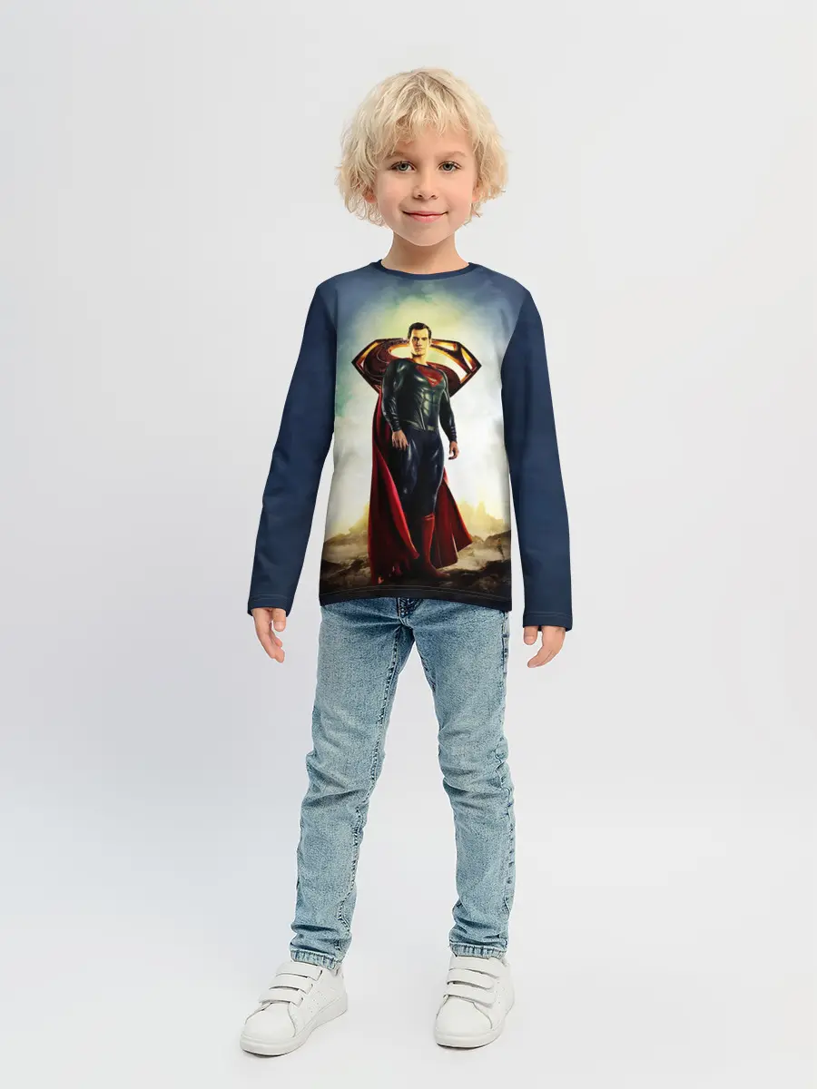 Детский лонгслив / Superman