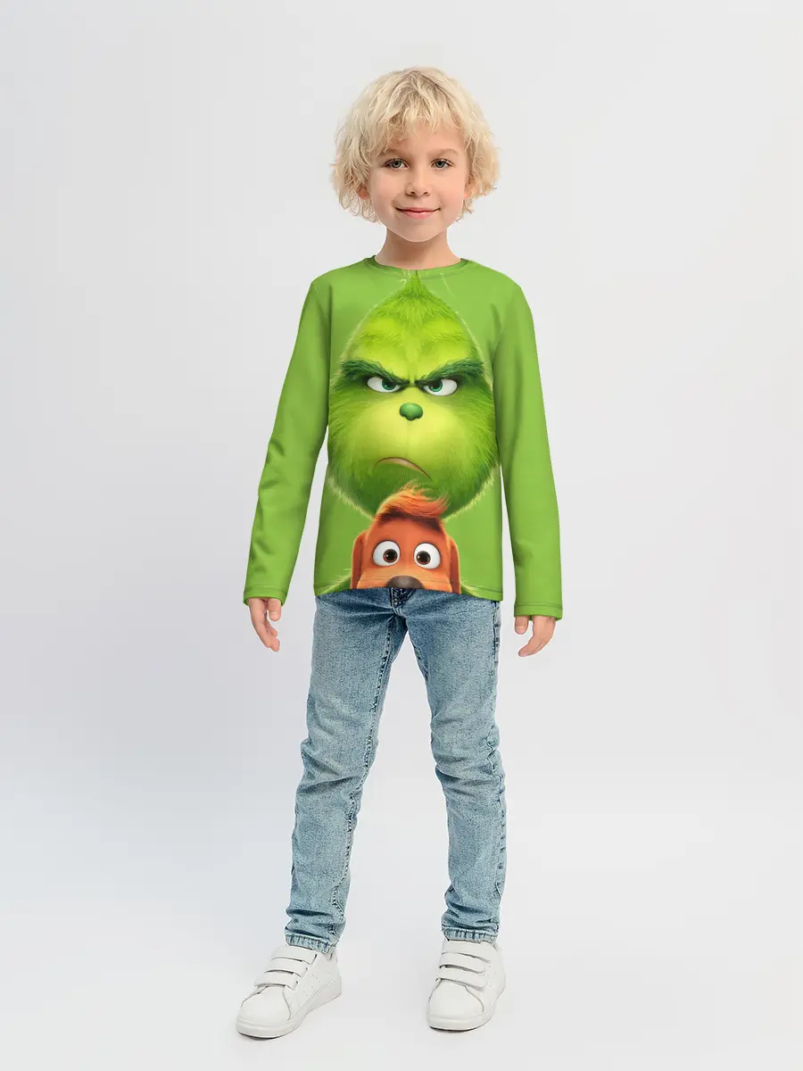 Детский лонгслив / Гринч