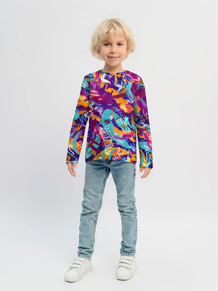 Детский лонгслив / Яркие краски