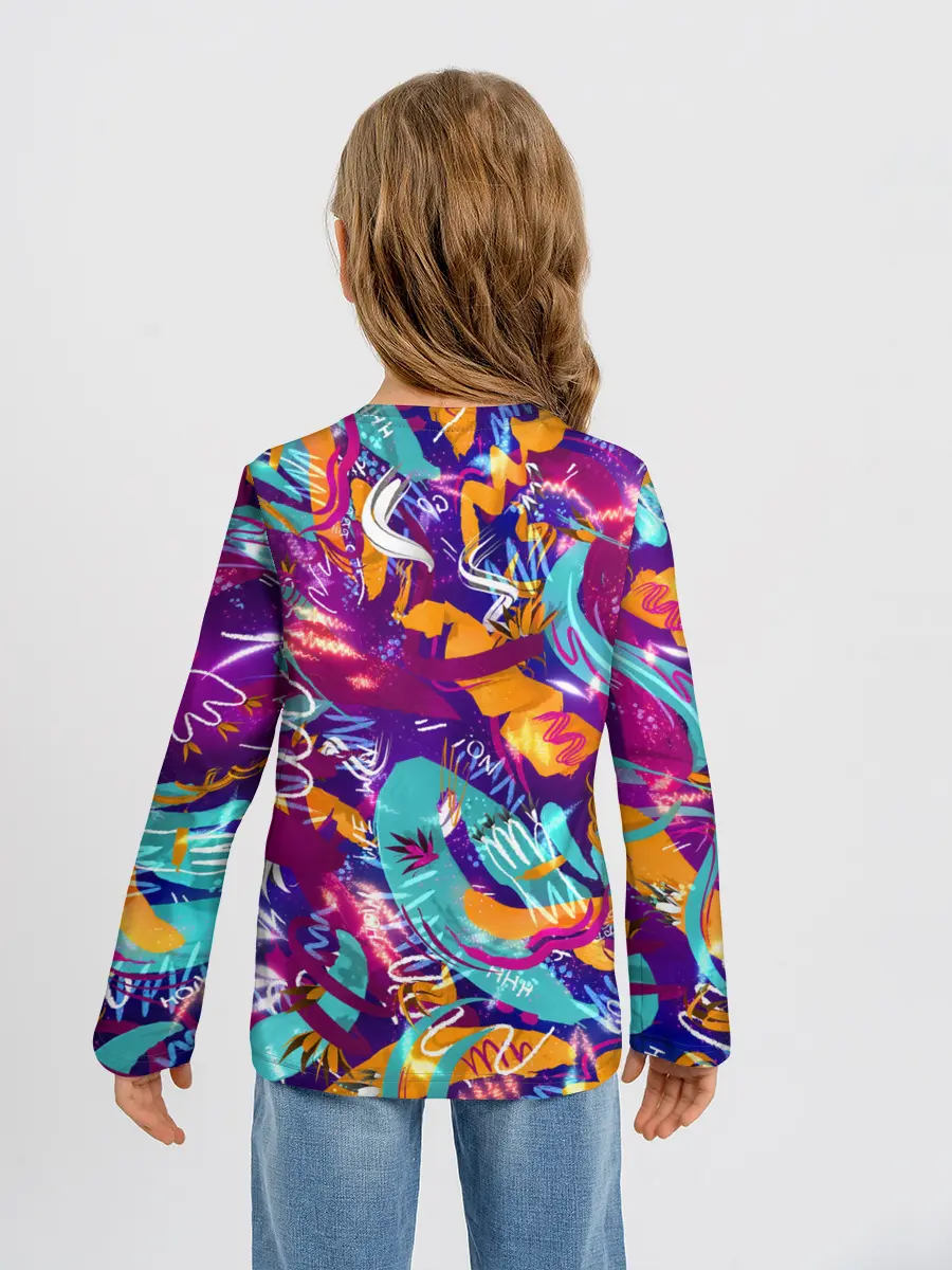 Детский лонгслив / Яркие краски