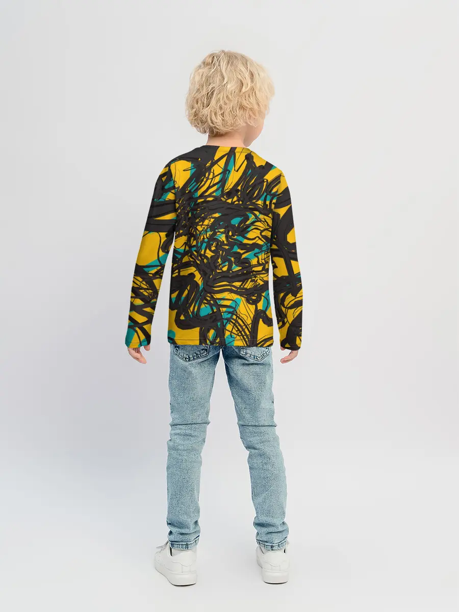 Детский лонгслив / Черные линии