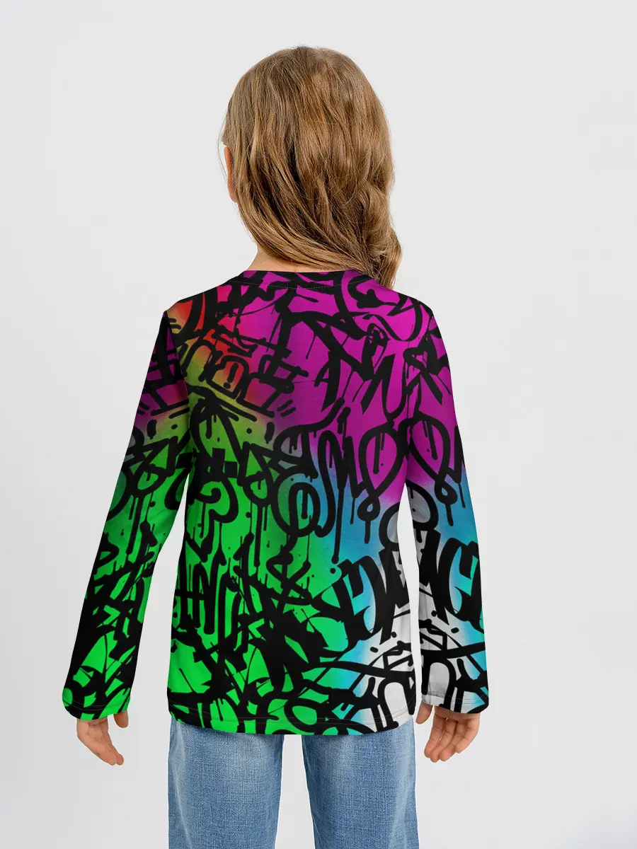 Детский лонгслив / Стена граффити