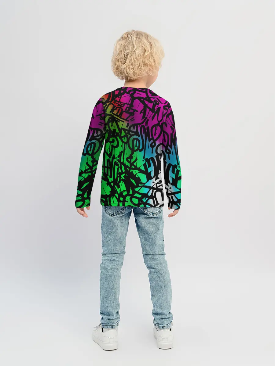 Детский лонгслив / Стена граффити