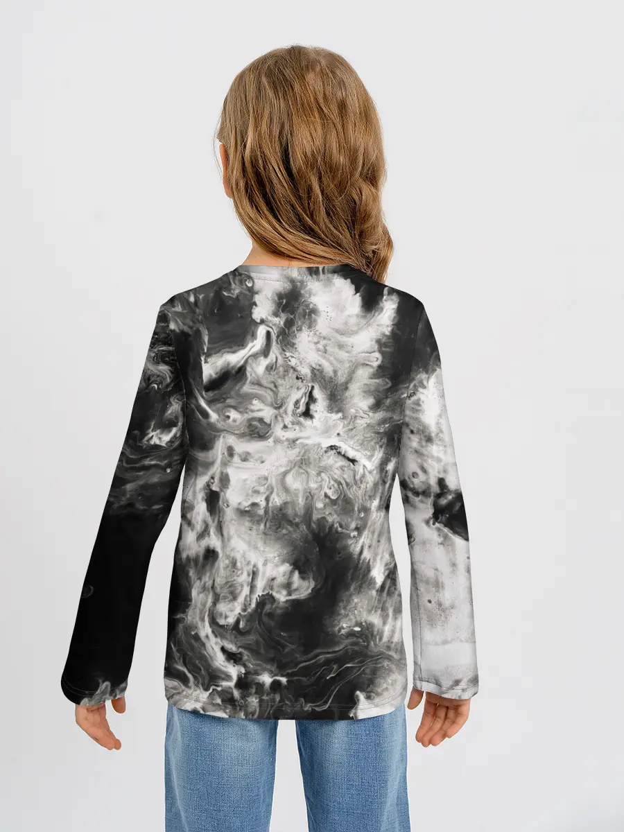 Детский лонгслив / Мрамор