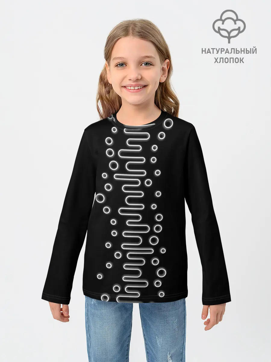 Детский лонгслив / Волны ТЕСЛА