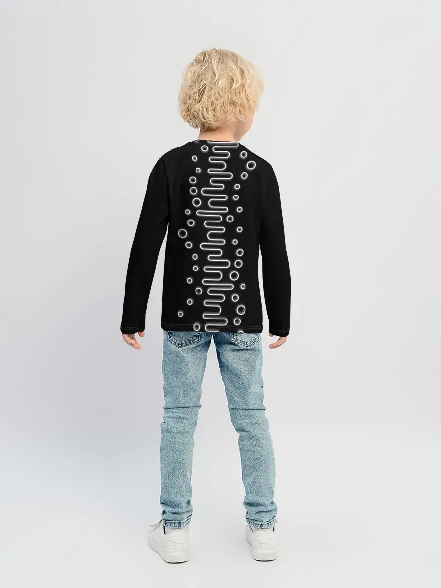 Детский лонгслив / Волны ТЕСЛА