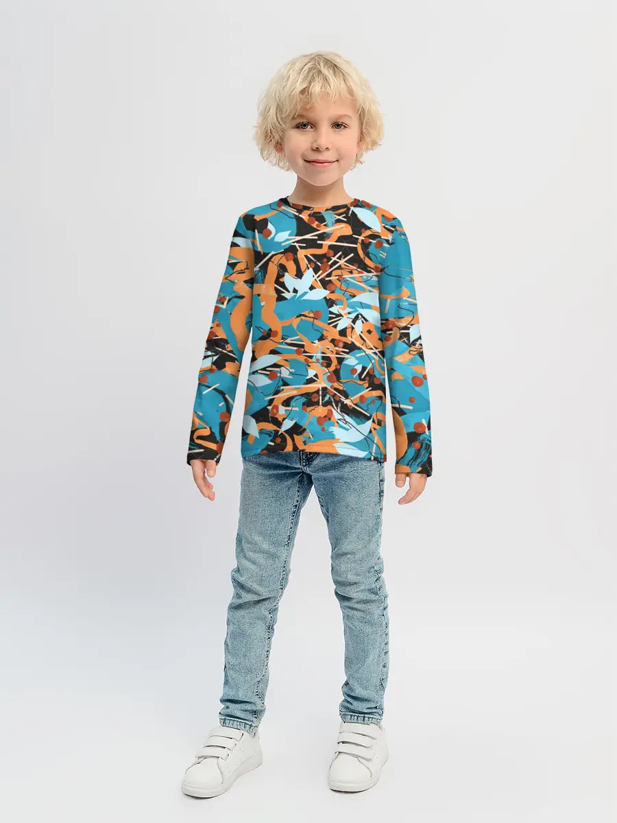 Детский лонгслив / Яркие линии