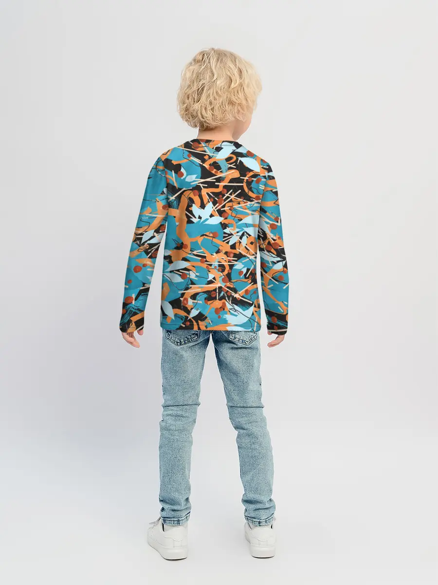 Детский лонгслив / Яркие линии