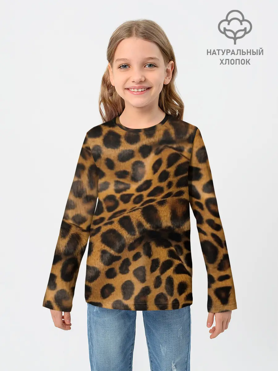 Детский лонгслив / Леопард