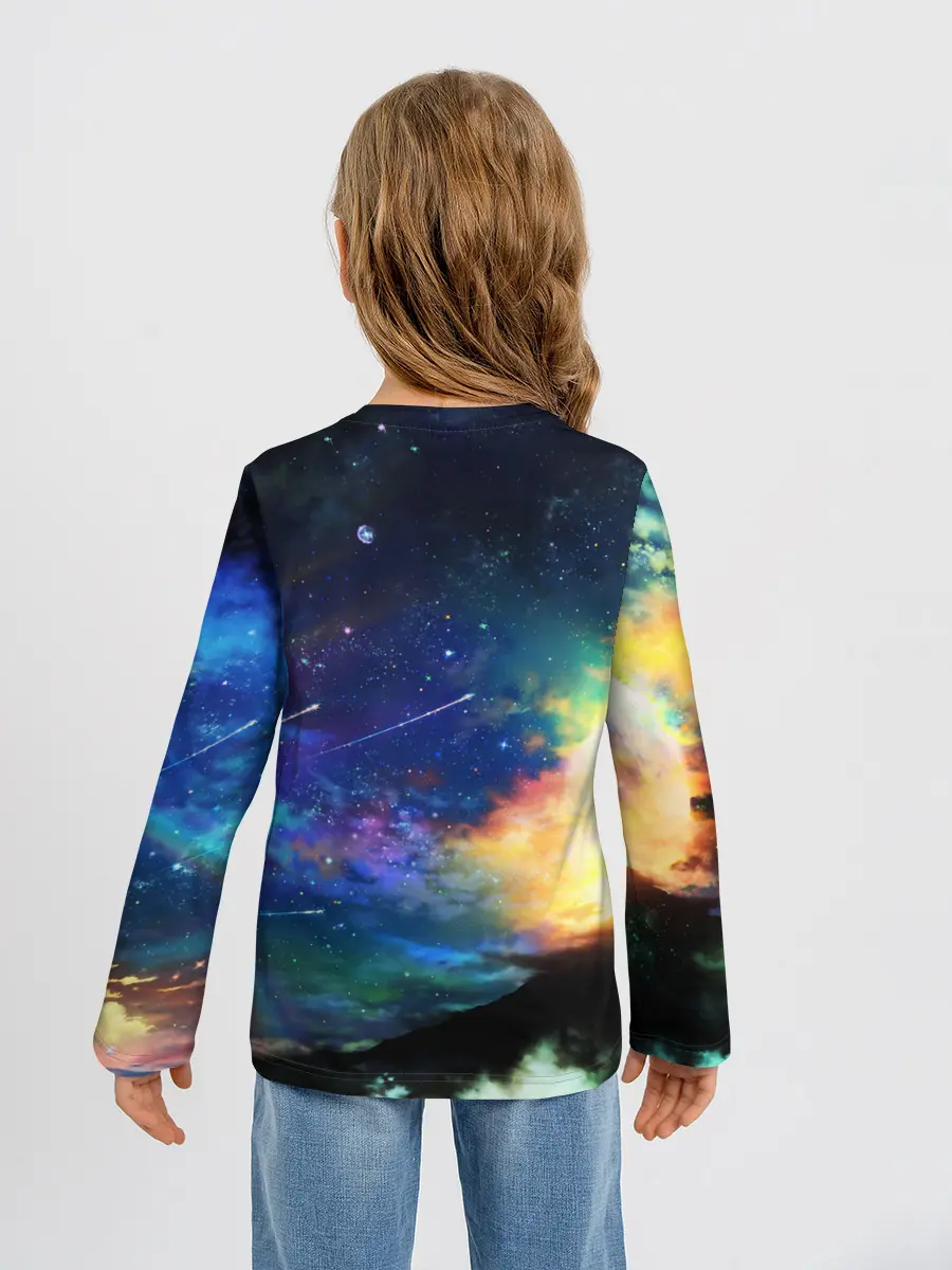 Детский лонгслив / Космические краски