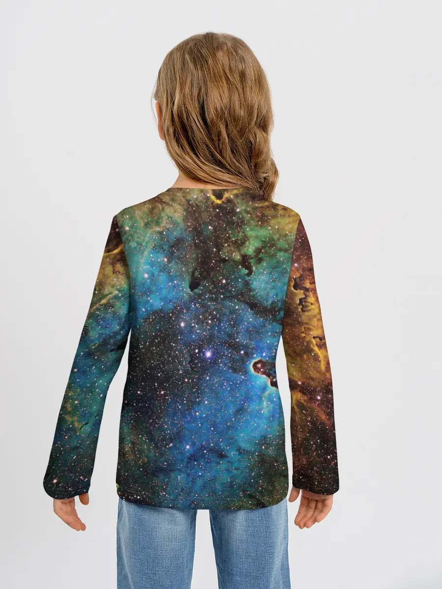 Детский лонгслив / Туманный космос