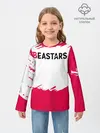 Детский лонгслив / Beastars белые линии