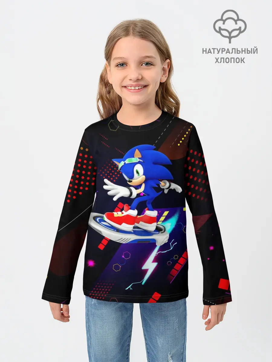 Детский лонгслив / Sonic | Соник