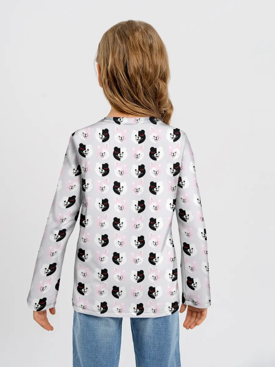 Детский лонгслив / Паттерн из монокум