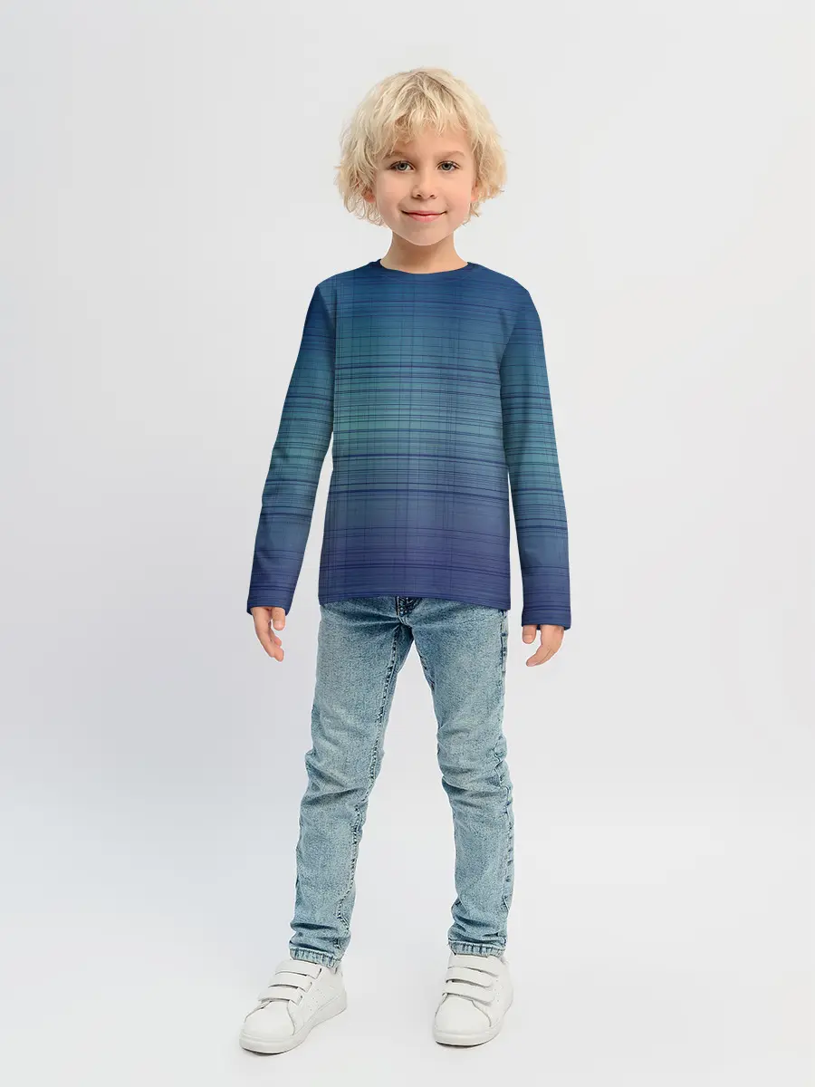 Детский лонгслив / Синяя сетка