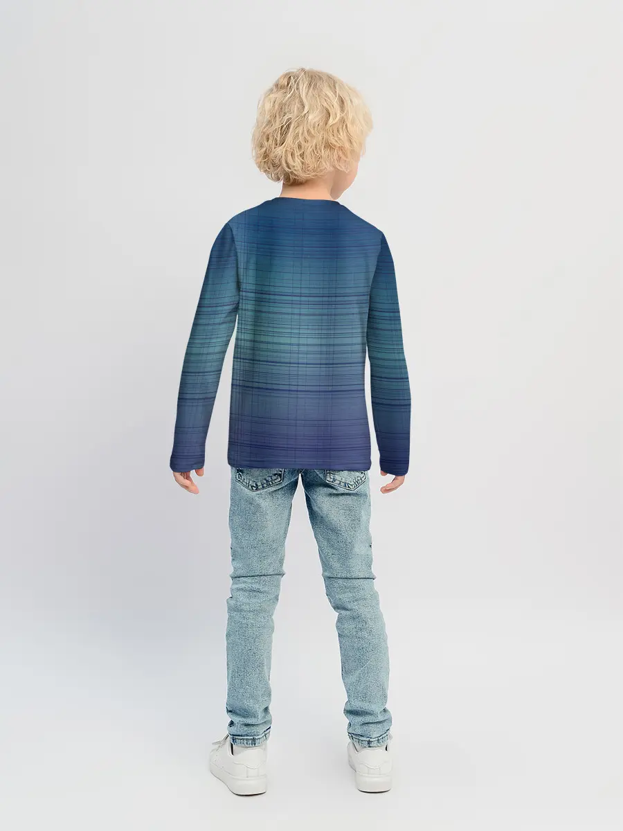 Детский лонгслив / Синяя сетка