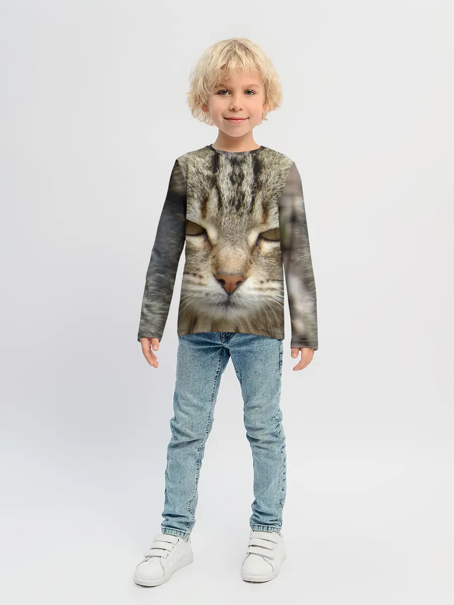 Детский лонгслив / Кот