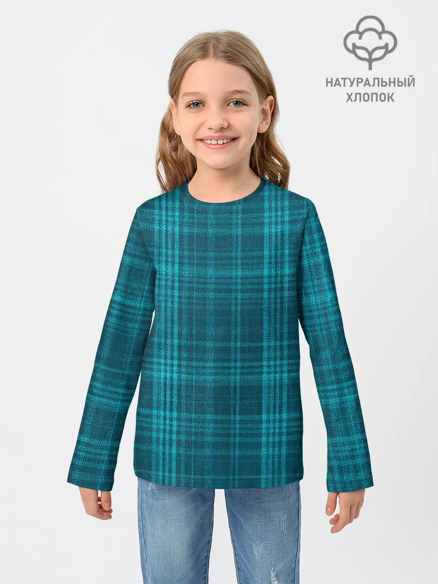 Детский лонгслив / Зеленая форма