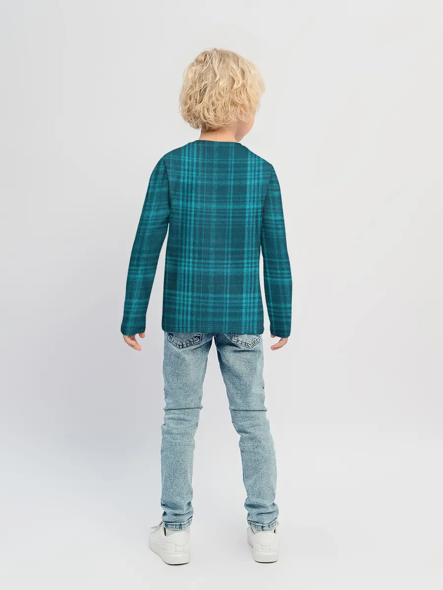 Детский лонгслив / Зеленая форма