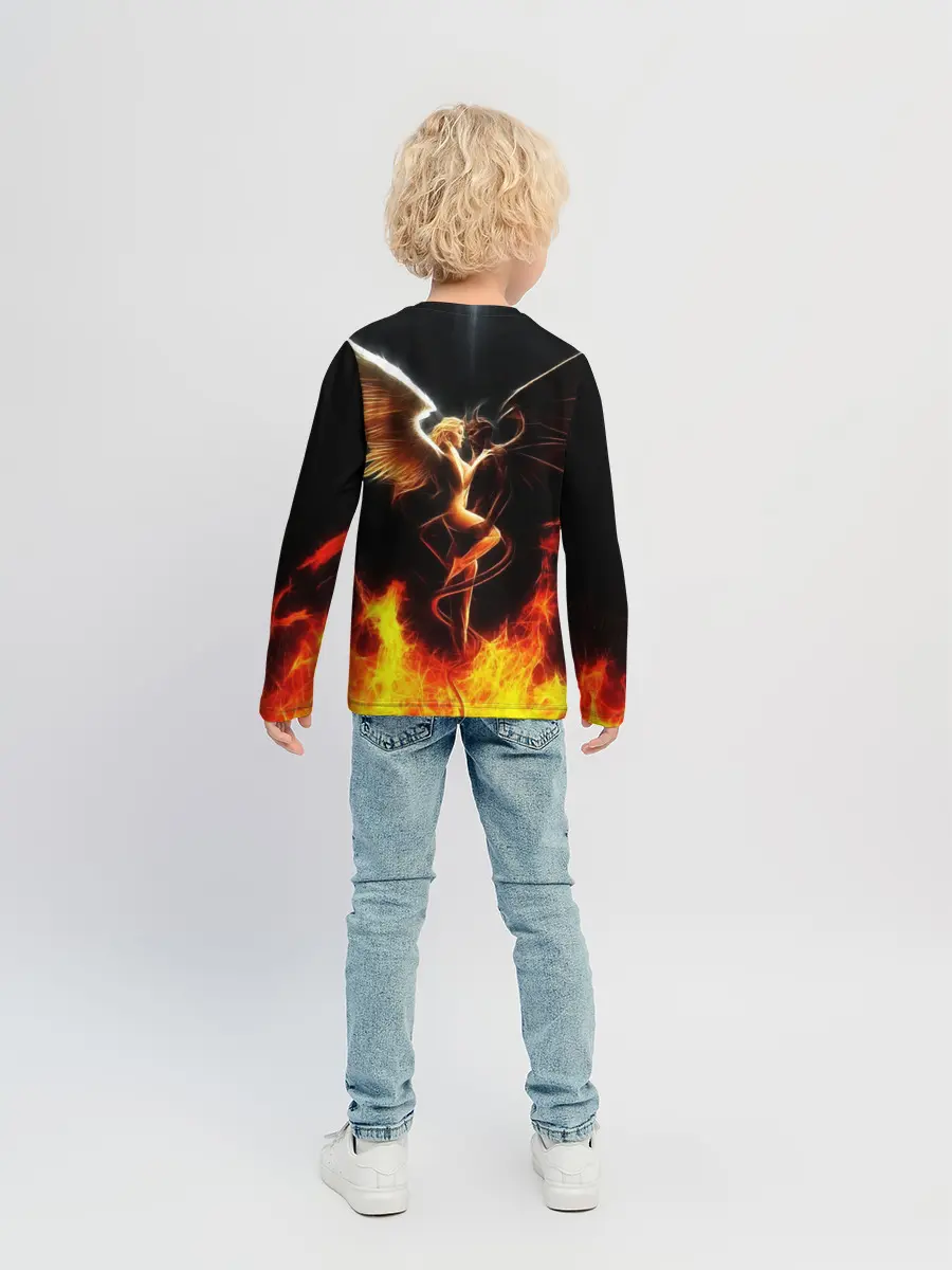 Детский лонгслив / Angel and demon