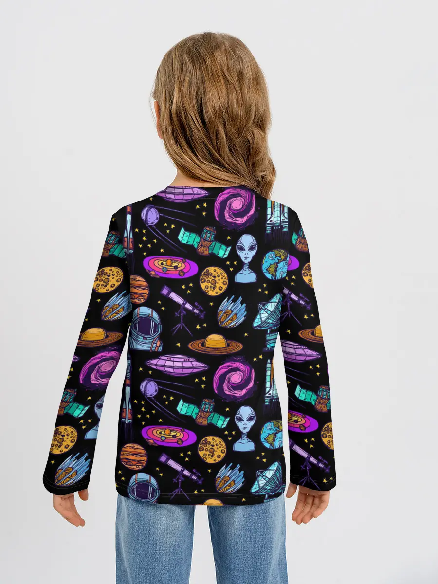 Детский лонгслив / космос