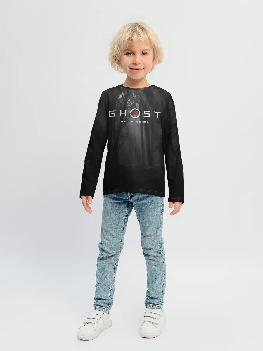 Детский лонгслив / Ghost of Tsushima | Темный лес