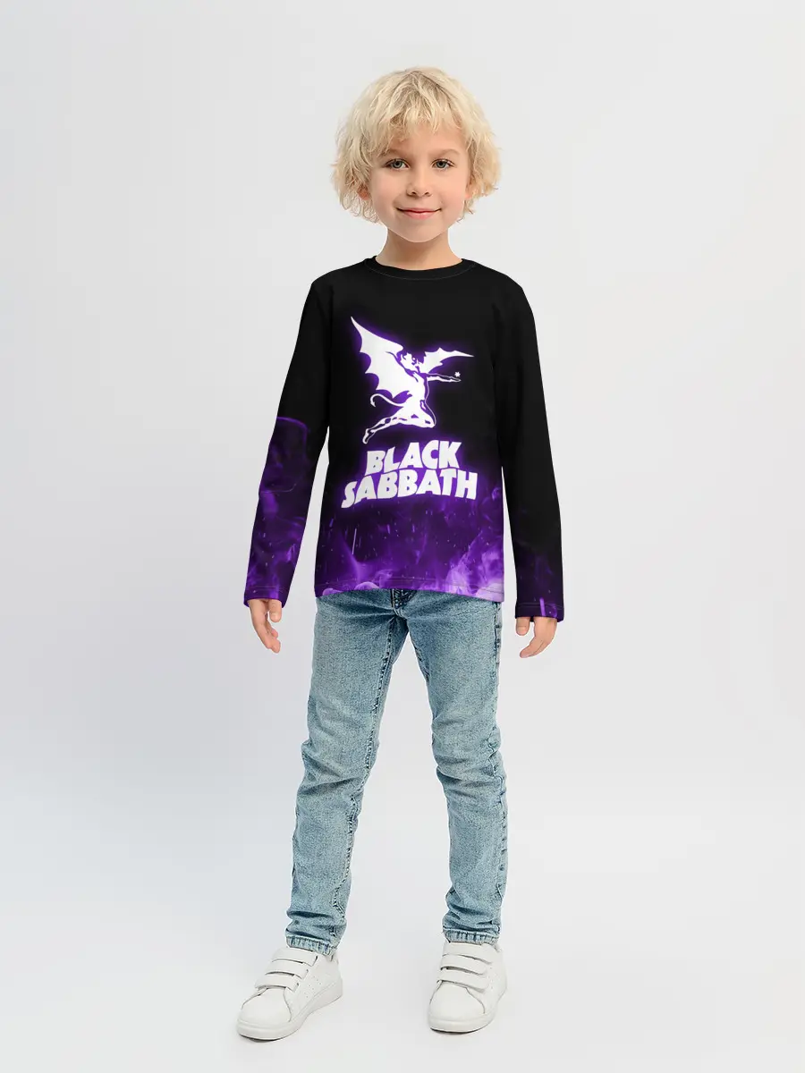 Детский лонгслив / Black Sabbath NEON