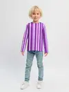 Детский лонгслив / Фиолетово-чёрные полосы