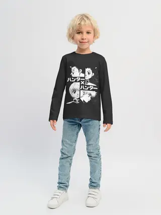 Детский лонгслив / Лого лиц XX Hunter