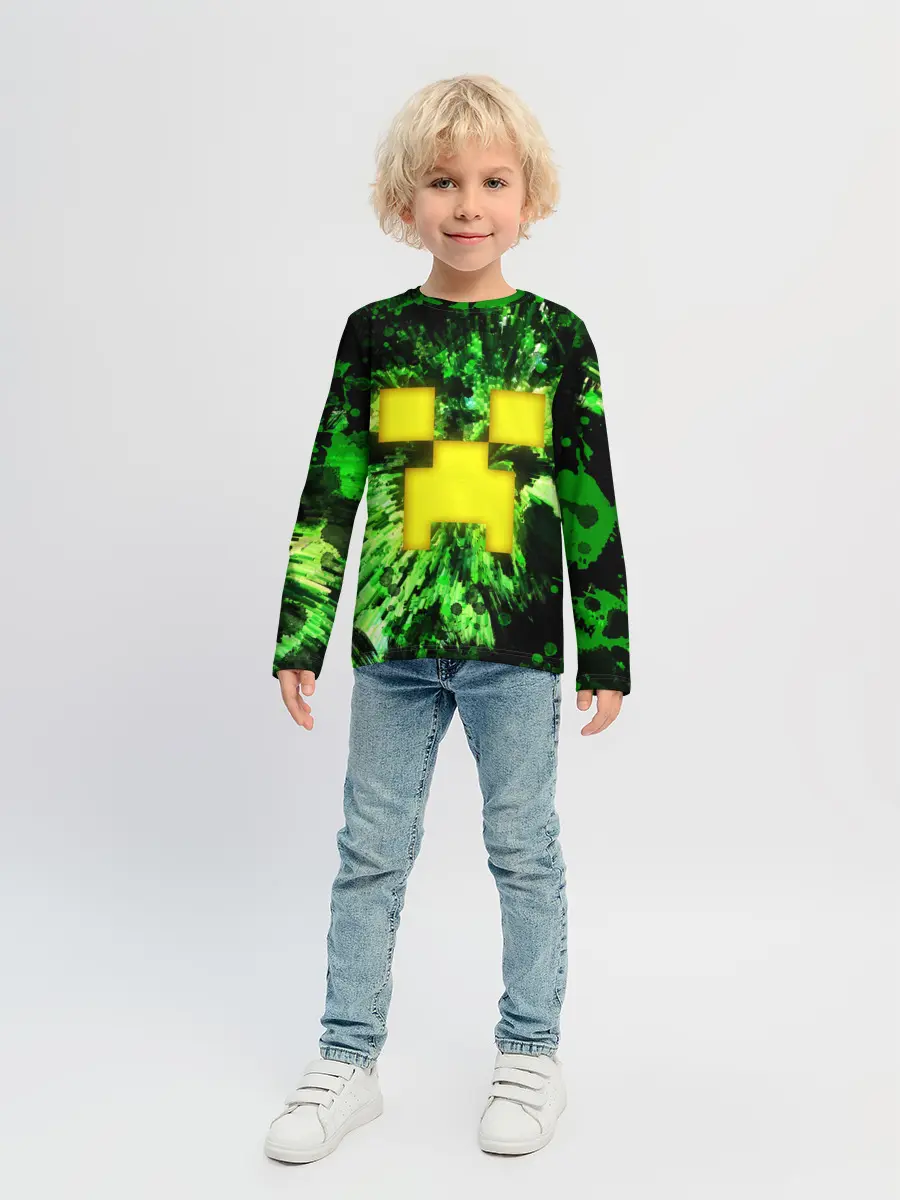 Детский лонгслив / Minecraft / Майнкрафт