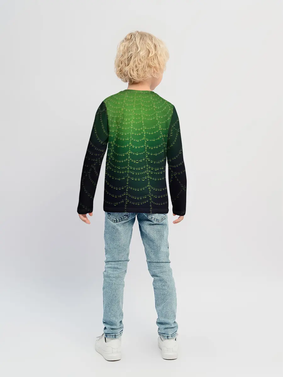 Детский лонгслив / Паутина в лесу