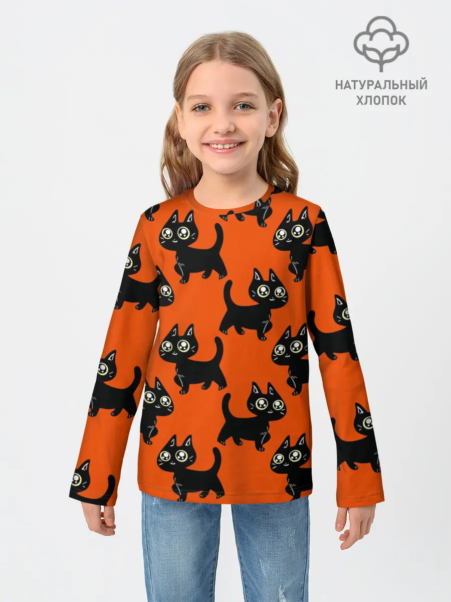 Детский лонгслив / HALLOWEEN CATS
