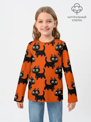 Детский лонгслив / HALLOWEEN CATS