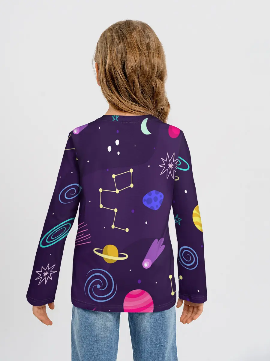 Детский лонгслив / Космический пейзаж
