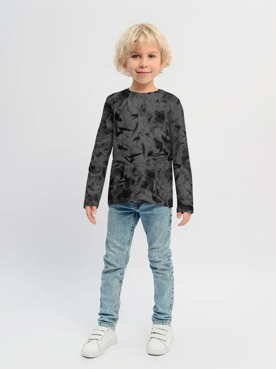 Детский лонгслив / Черная дымка