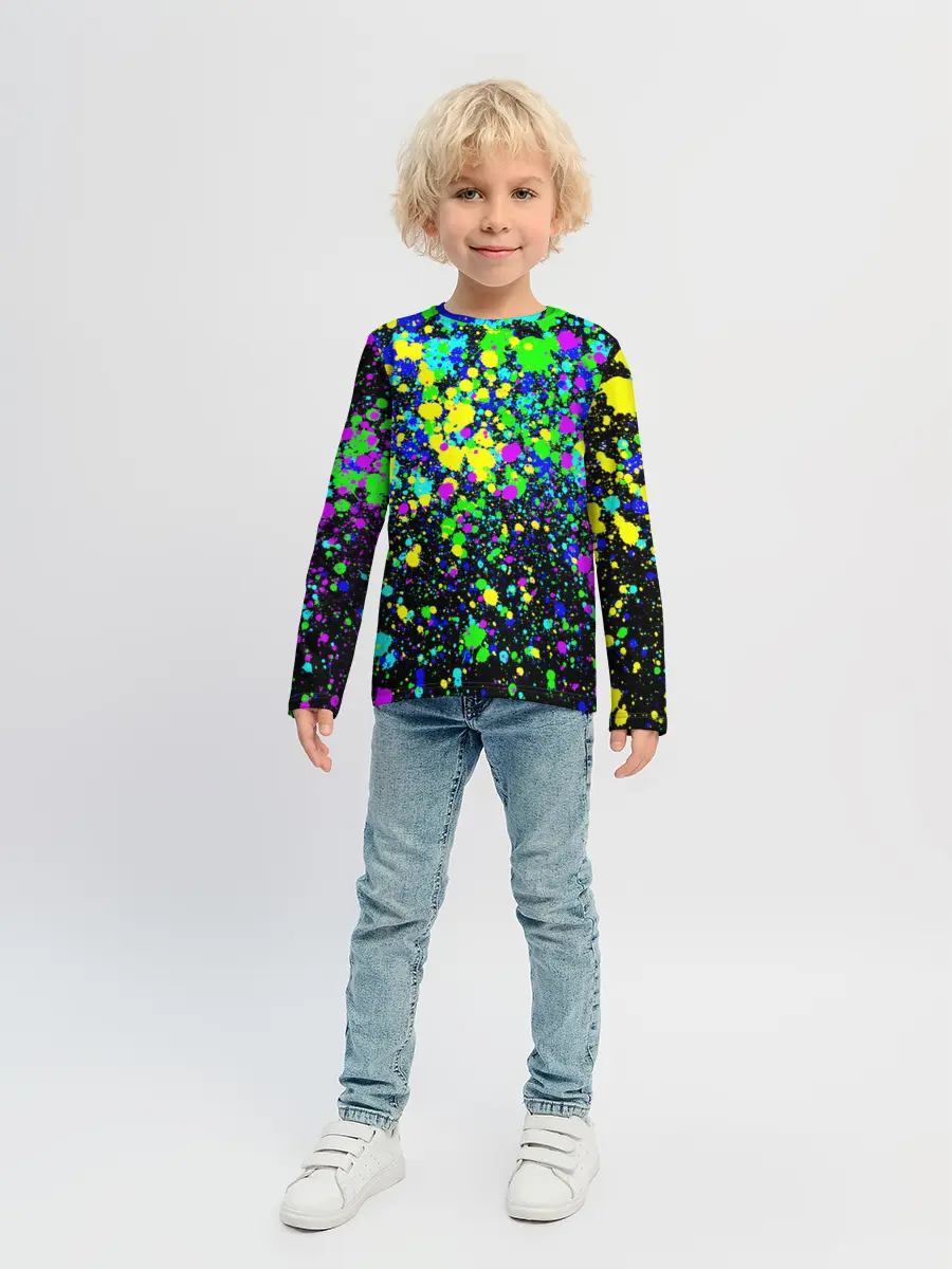 Детский лонгслив / Неоновые краски лета