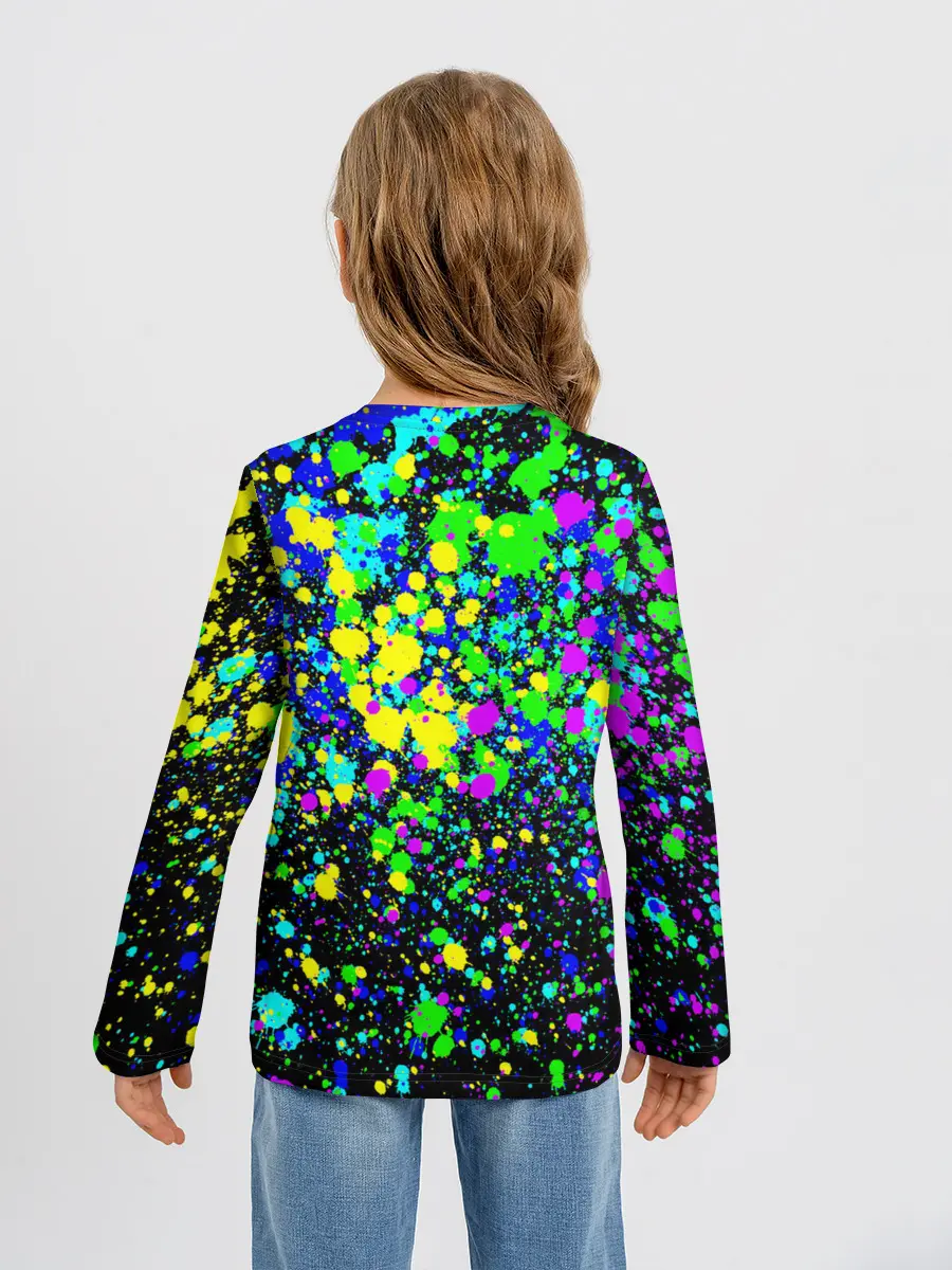 Детский лонгслив / Неоновые краски лета