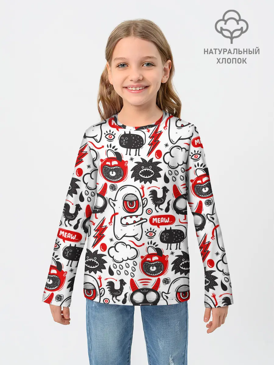 Детский лонгслив / Pop art