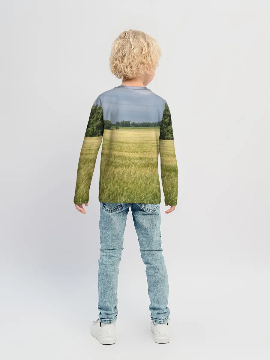 Детский лонгслив / Пшеничное поле