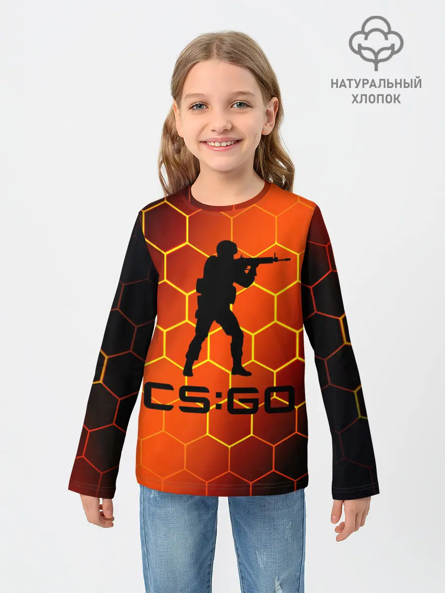 Детский лонгслив / CS GO | КС ГО