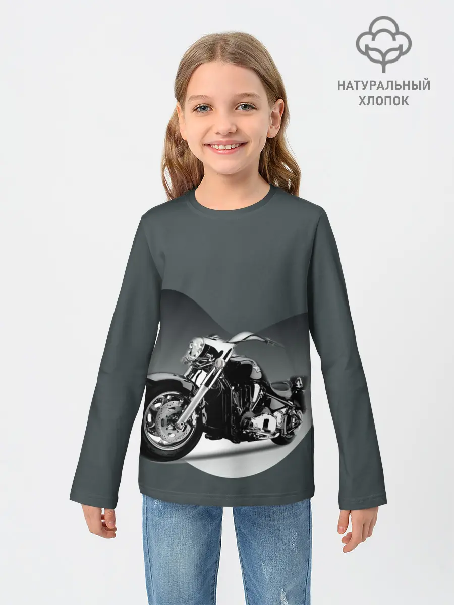 Детский лонгслив / Мотоцикл