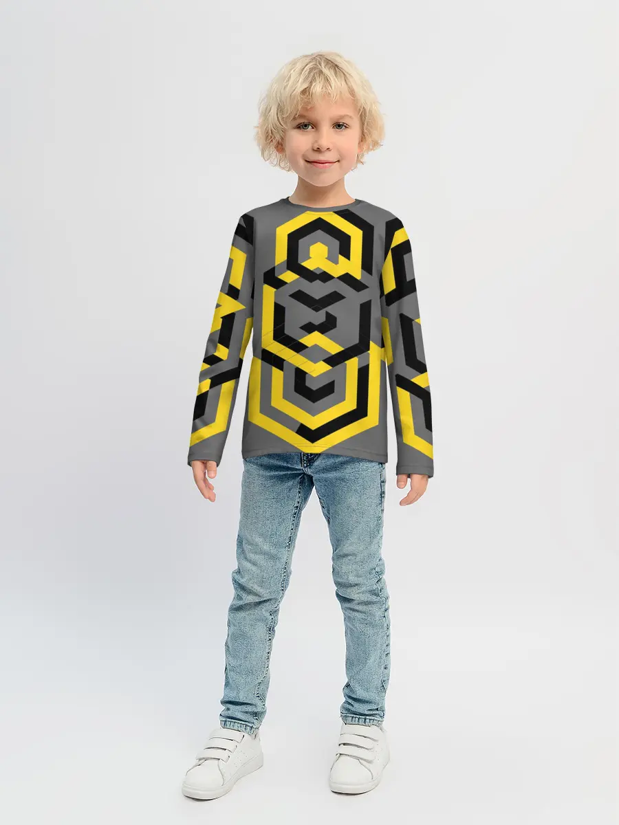 Детский лонгслив / Геометрия узор