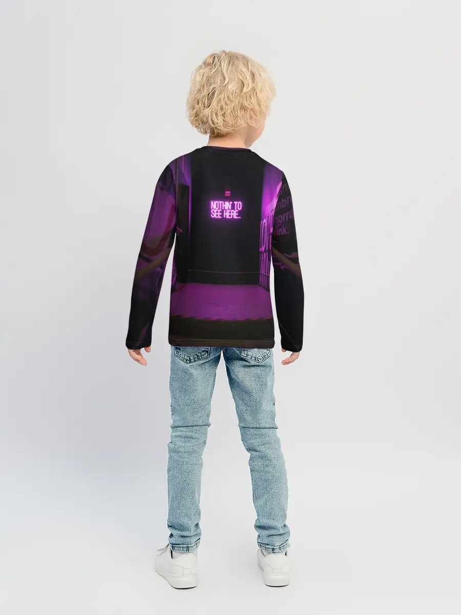 Детский лонгслив / Неоновый стиль