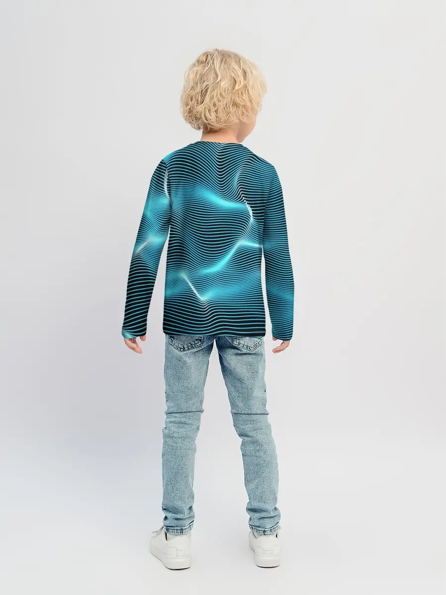 Детский лонгслив / Neon lines