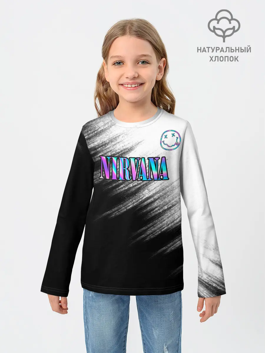 Детский лонгслив / nirvana