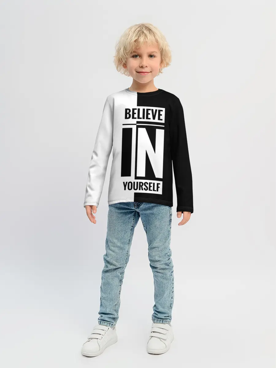 Детский лонгслив / Верь в себя