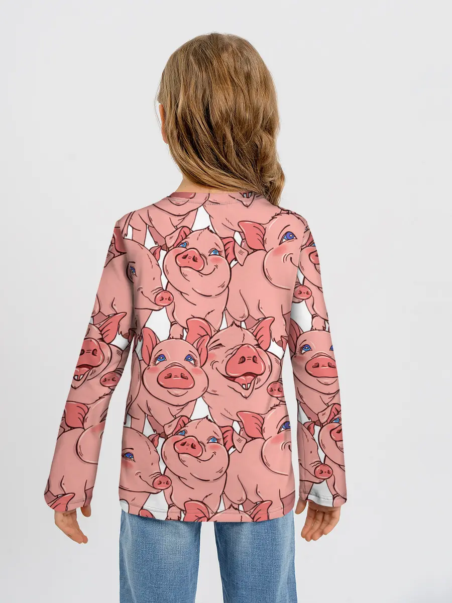 Детский лонгслив / Свиньи