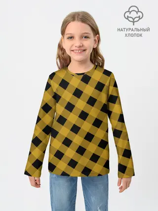 Детский лонгслив / Шотландка