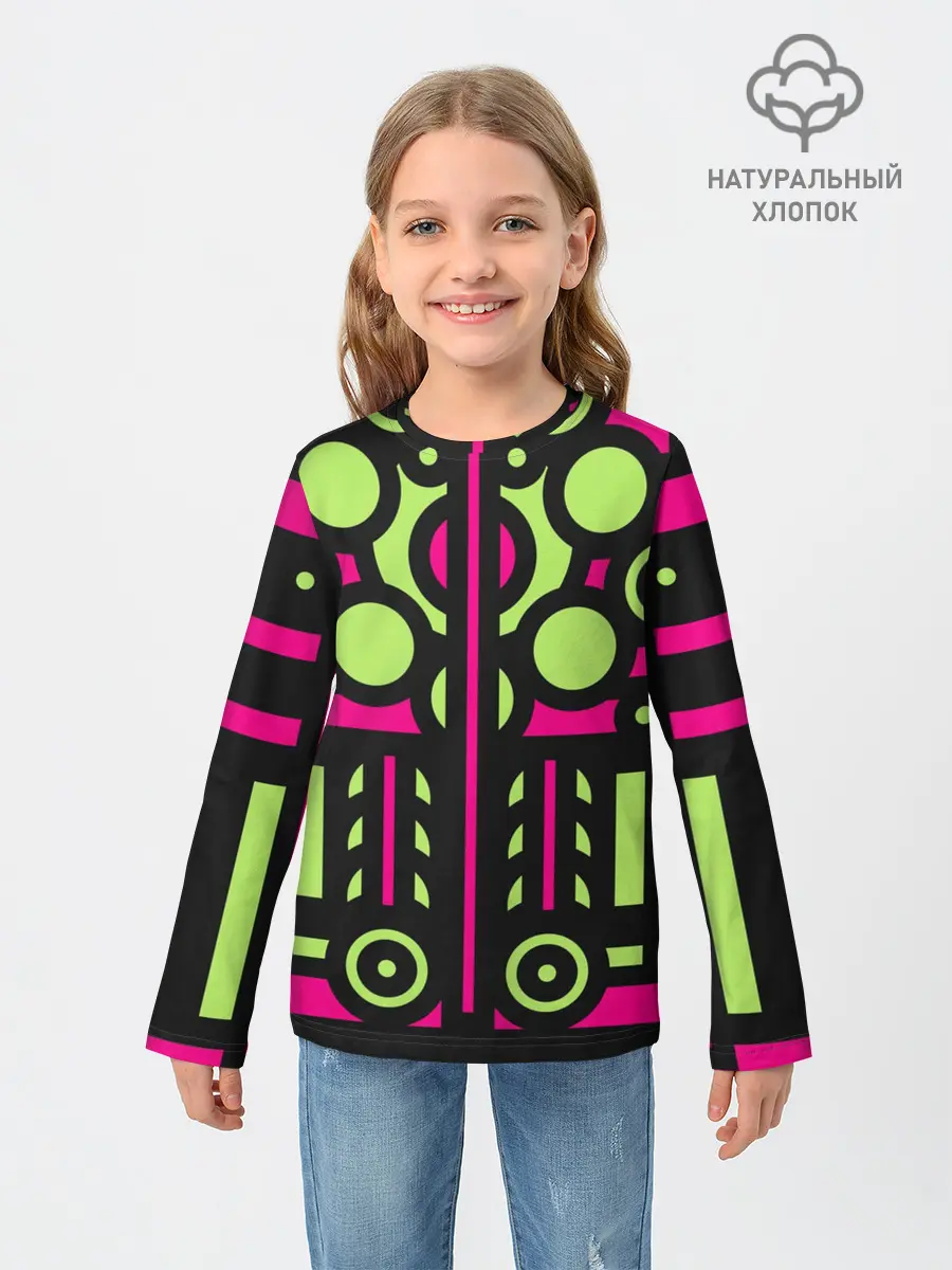 Детский лонгслив / Киберпанк механизмы